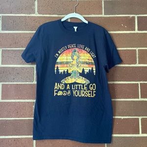 NWOT Navy Yoga Tee